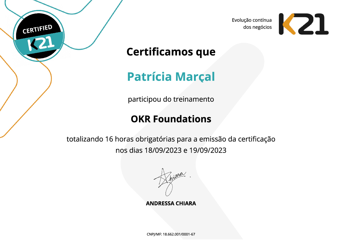 Certificado K21